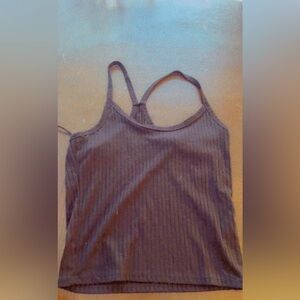 Black cropped tank top